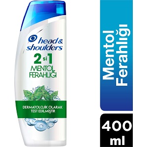 2'si 1 Arada Kepek Karşıtı Şampuan Mentol Ferahlığı 400 ml