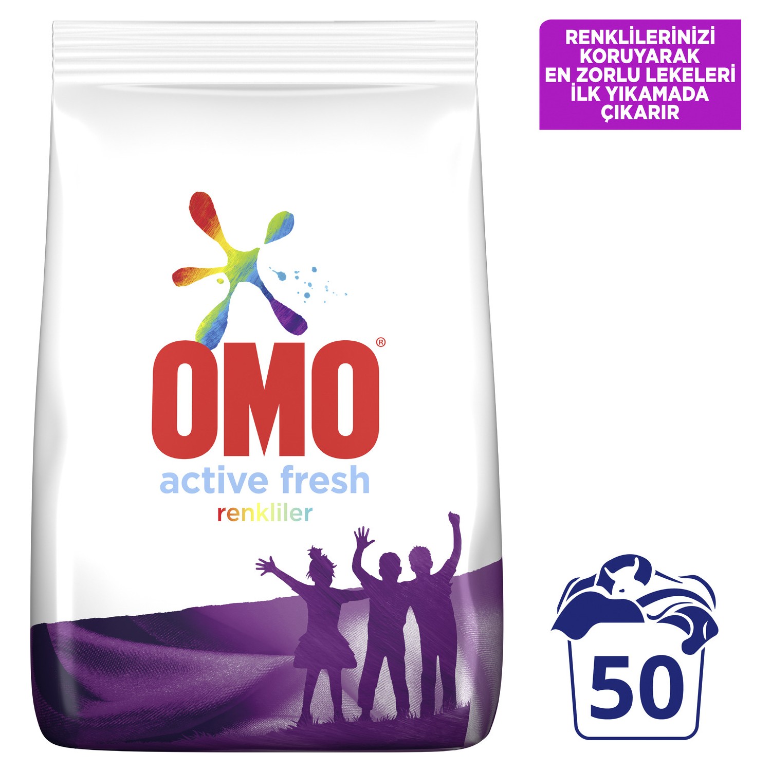 Omo Toz Çamaşır Deterjanı Active Fresh Renkliler 7,5 Kg.