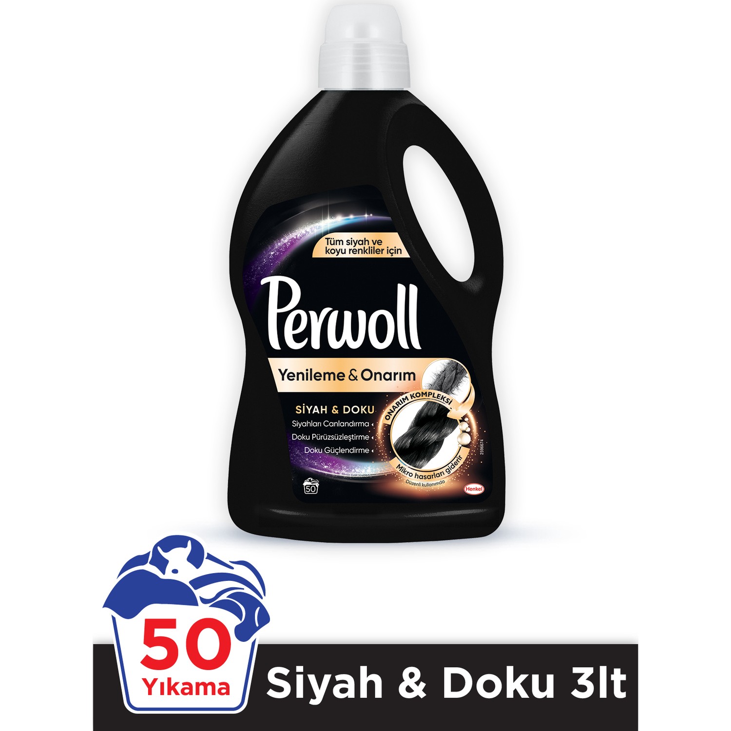 Perwoll Hassas Sıvı Çamaşır Deterjanı Siyah 3 L