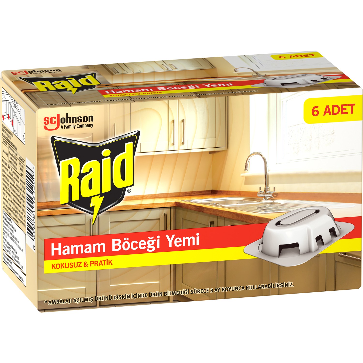 Raid Hamam Böceği Yemi 6 Adet