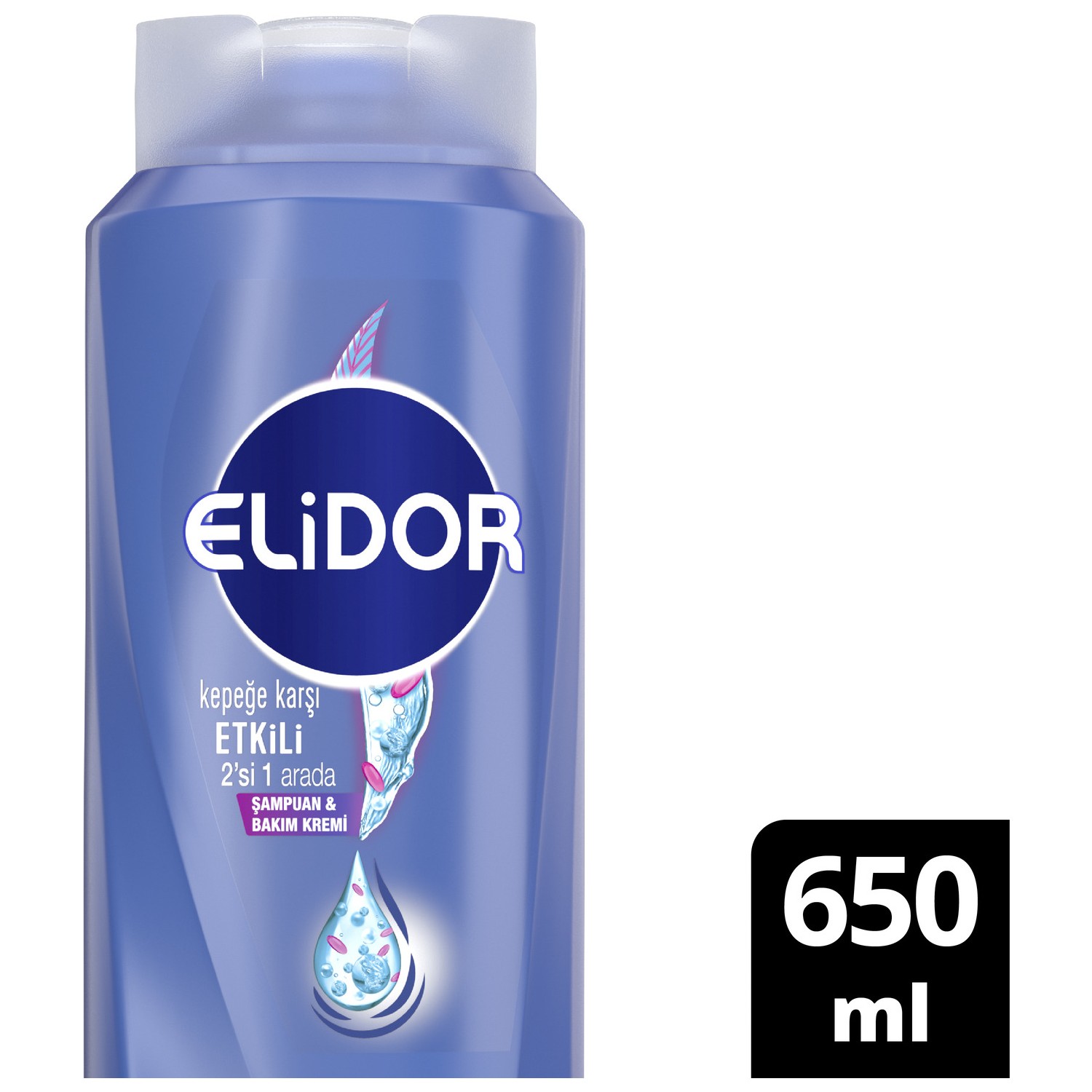 Elidor Superblend 2'si 1 Arada Sampuan ve Saç Bakım Kremi Kepeğe Karşı Etkili 650 ml.