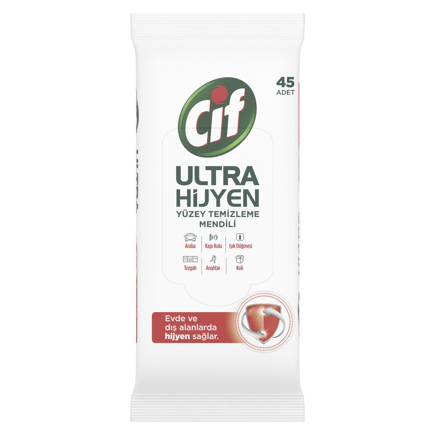 Cif Yüzey Temizleme Mendili Ultra Hijyen 45'li