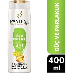 Pantene Pro-V Güç ve Parlaklık 3'ü 1 Arada Şampuan 400 ml.