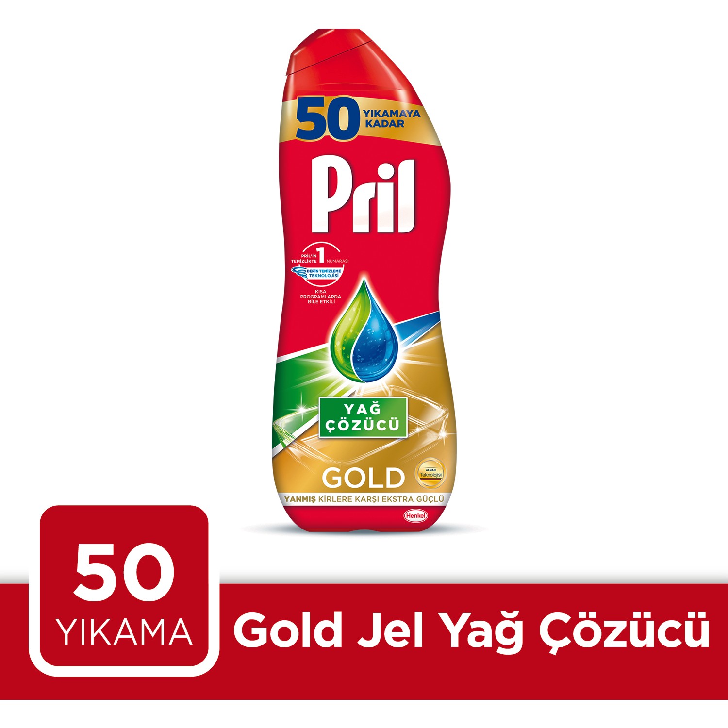 Pril Bulaşık Makinesi Deterjanı Gold Jel Yağ Çözücü 50 Yıkama