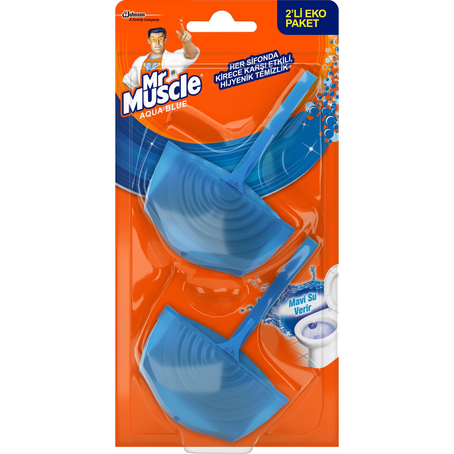 Mr Muscle Klozet Blok Aqua 2 li Eko Paket