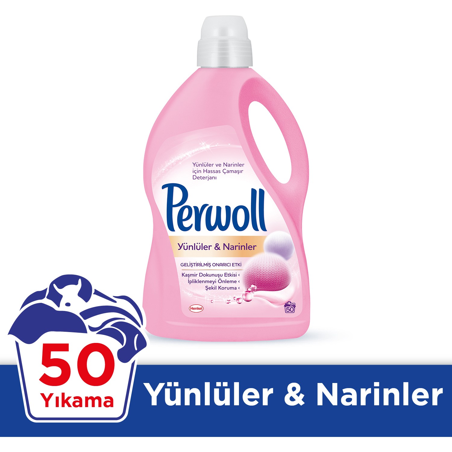 Perwoll Hassas Sıvı Çamaşır Deterjanı Yünlüler Narinler 3 L