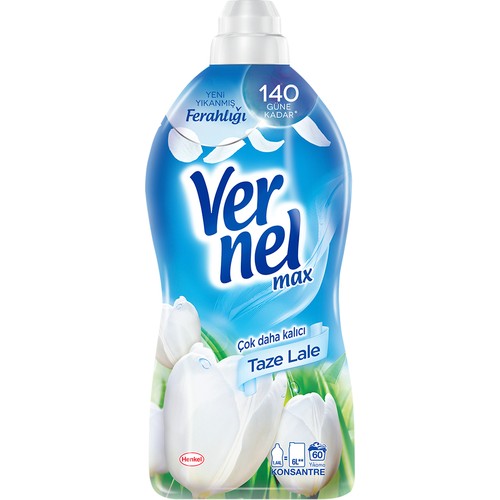 Vernel Max Konsantre Sıvı Çamaşır Yumuşatıcısı Taze Lale 1440ml 60 Yıkama