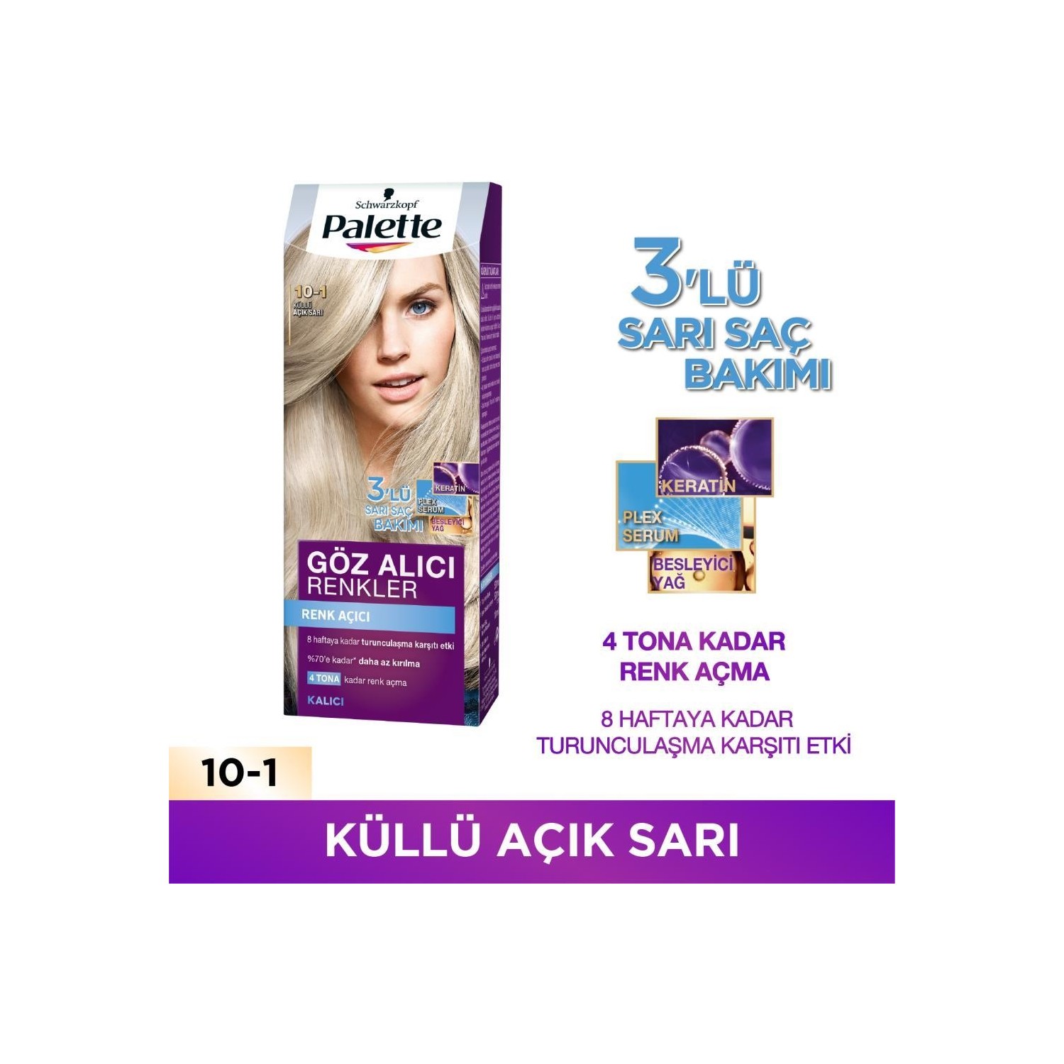 Palette Göz Alıcı Renkler 10-1Küllü Açık Sarı